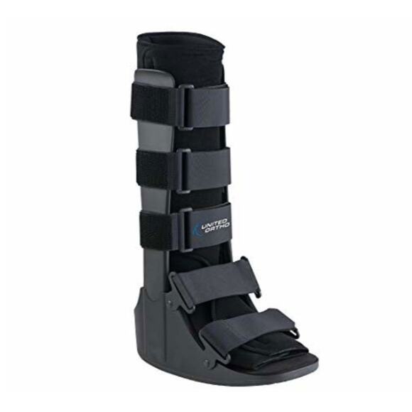United Ortho Air Cam Walker Fracture Boot, Medium Black, Sprain, Post-Op, Rocker - Picture 1 of 6
